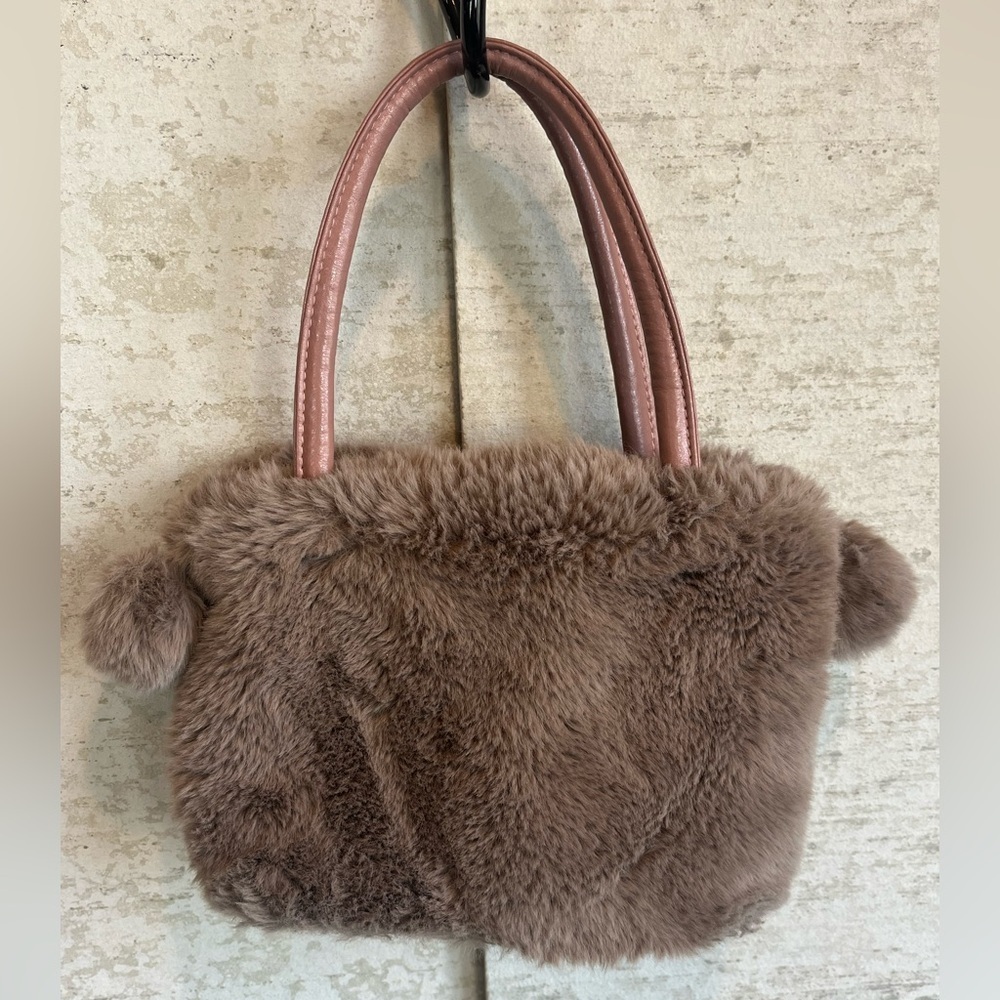 Jayley Faux Fur Bag Pom Pom Pull Strings - Picture 2 of 16
